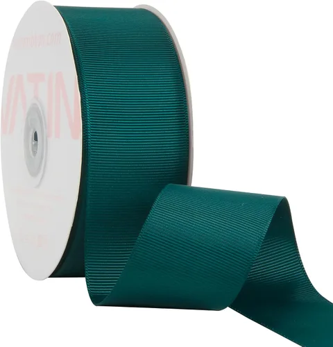 Vista 250 de VATIN Cinta de Grogrén Negra, 1-1/2" x 50 Yardas Continuas, Cinta de Grogrén de Poliéster Negra, Usar para Lazos de Bricolaje, Accesorios