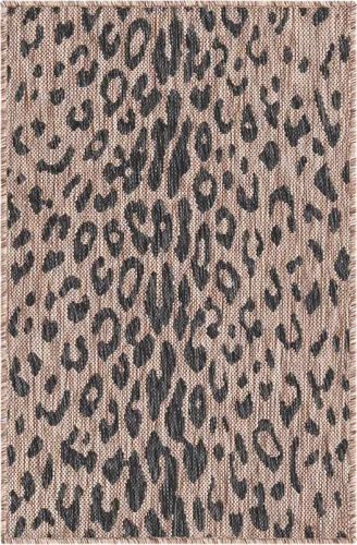 Vista 3 de Unique Loom Outdoor Safari Collection Alfombra de área - Samburu (2' 2" x 3' 1" Rectángulo, Natural/Marrón Claro)