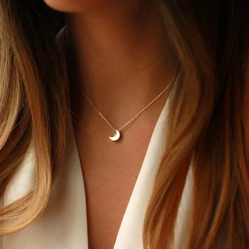 Vista 3 de Collner Collar con colgante de corazón de oro de 14 quilates para mujer, delicado collar de estrella, gargantilla de mal de ojo, collar bohemio