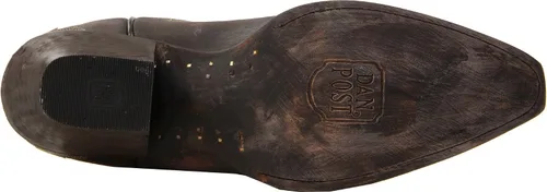 Vista 4 de Dan Post Botas casuales para mujer Blue Bird Floral Tooled-Inlay Snip Toe Casual Mid Calf Tacón medio 2-3" - Marrón