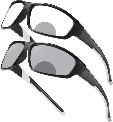 Vista 10 de Gafas de lectura bifocales fotocrómicas de transición para hombres y mujeres deportes al aire libre Presbicia gafas de sol lector