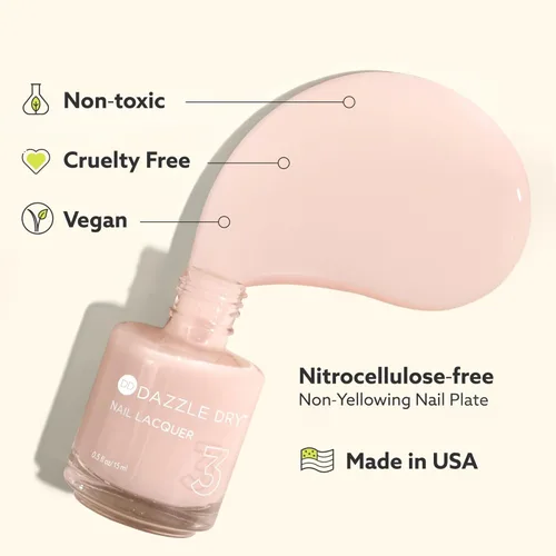 Vista 7 de Dazzle Dry Esmalte de uñas (paso 3) - Ascua - Un rojo quemado con sutiles matices naranjas. Brillo de cobertura completa. (0.5 fl oz)