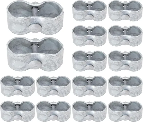 Vista 11 de VIVIDA Abrazaderas para perreras de 1-3/8 pulgadas, abrazaderas de panel de valla de eslabones de cadena galvanizadas, para tubo de diámetro