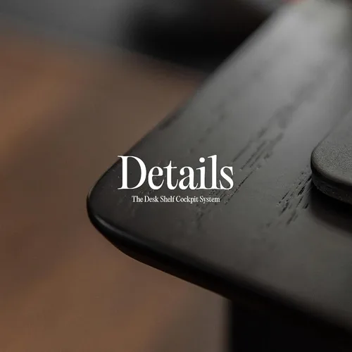Vista 4 de Raico Sistema de Soporte para Monitor de Escritorio Cabina Estante Configuración de Pantalla Doble Madera Unidad Organizadora de Accesorios