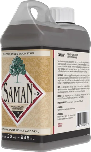 Vista 44 de SamaN Tinte interior para madera a base de agua, tinte natural para muebles, molduras, paneles de madera, gabinetes (colonial TEW-205-32, 32 oz)