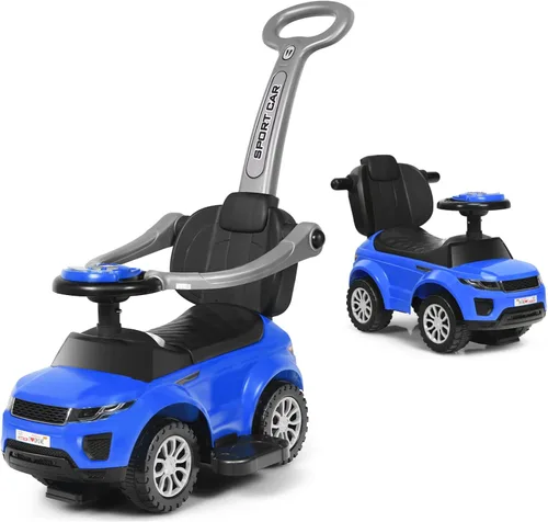 Vista 12 de HONEY JOY Cochecito Empujador con Pedal, Coche Deslizante con Manija de Empuje y Barrera Desmontable, Sonido y Luces, Almacenamiento Bajo