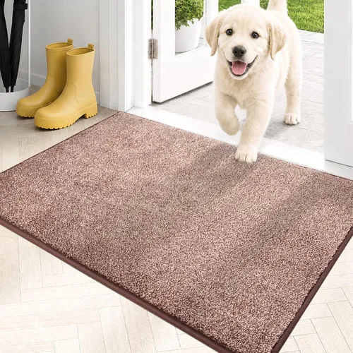 Vista 61 de PURRUGS Tapete para puerta con atrapamiento de suciedad, 20 x 31.5 pulgadas, antideslizante, lavable a máquina, tapete para puerta de perro, tapete
