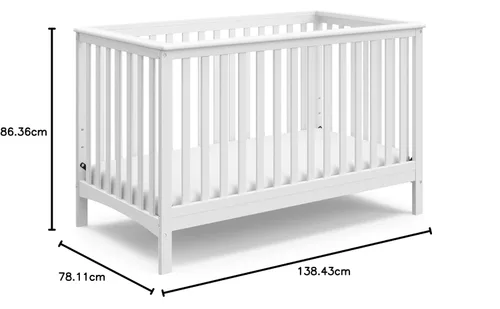Vista 20 de Stork Craft, Cuna Convertible con Bordes Fijos Hillcrest, Blanco