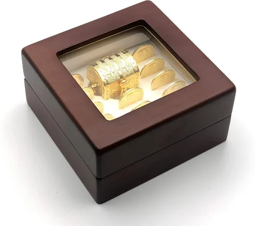 Vista 4 de Accesorios de Boda Arras para Boda - Conjunto de Monedas Unity - Arras Matrimoniales - Monedas Clásicas Decorativas Hechas a Mano - Cofre Y Caja
