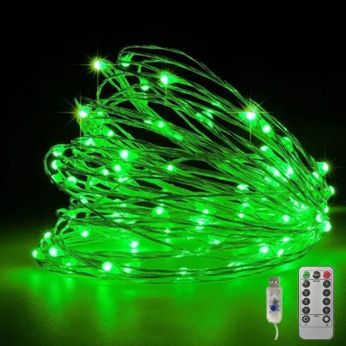 Vista 16 de Fantasee Luces de Cadena de Alambre de Cobre USB Alimentadas Luces de Hadas LED 8 Modos con Temporizador Control Remoto para Hogar Dormitorio Fiesta