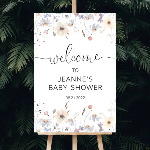 Vista 8 de Cartel de bienvenida de plástico personalizado con texto en inglés «We Can Bearly Wait Brown con texto en inglés «We Can Bearly Wait Brown»