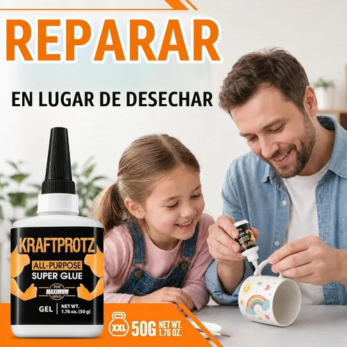 Vista 2 de Super Glue Gel multiusos 1.76 oz - Reparación adhesiva instantánea