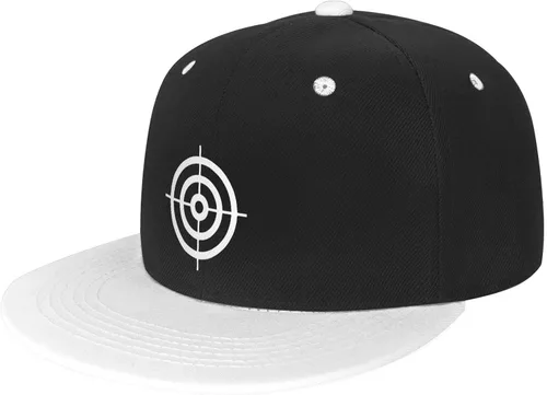 Vista 3 de Sombrero ajustable con cierre de presión para hombres y mujeres, anillos de tiro de diana unisex hip hop, gorra de béisbol para camionero y papá