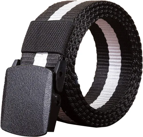 Vista 7 de Elonglin Cinturón táctico militar de la lona de la correa de nylon unisex 1,5" con la hebilla plástica