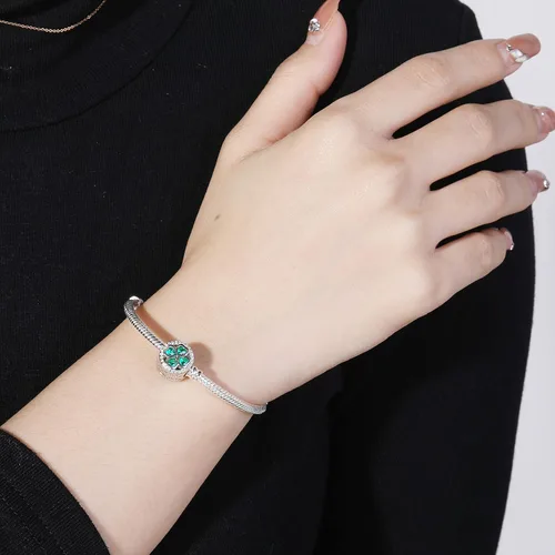 Vista 5 de Dijes de cuentas de plata de ley 925 que se ajustan a pulseras y collares Pandora, regalos de joyería para mujeres