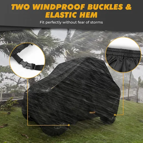 Vista 6 de Funda RZR, funda Kemimoto para UTV impermeable para todo tipo de clima, cubierta resistente con tiras reflectantes y cremallera lateral compatible