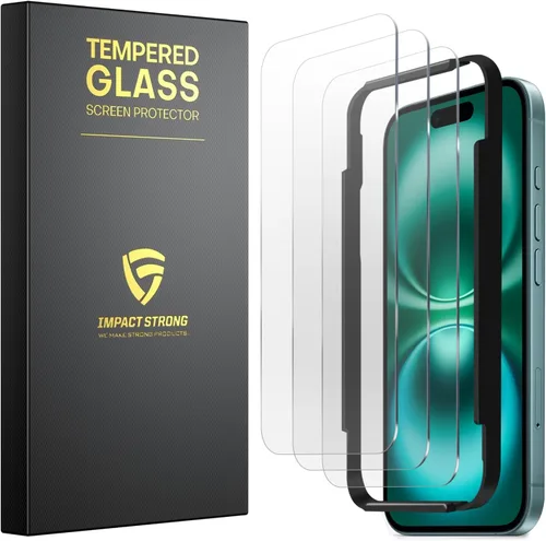 Vista 26 de ImpactStrong Protector de pantalla de vidrio templado inastillable para iPhone 11 Pro/iPhone XS/iPhone X, marco de fácil instalación, sin burbujas
