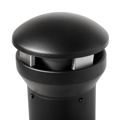 Vista 3 de Rubbermaid 9W33BLA Infinity receptáculo tradicional comercial para fumar, 4.1 galones, 39 pulgadas de alto, negro