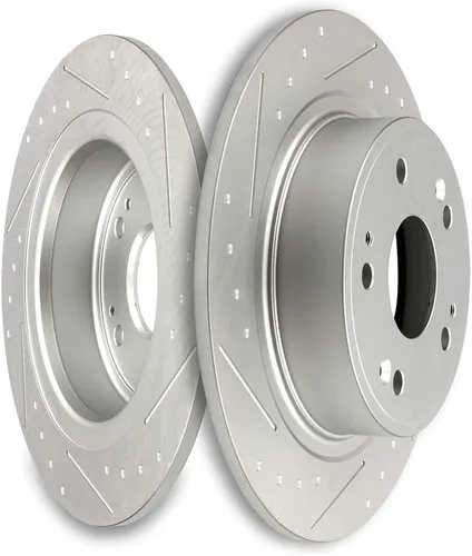 Vista 21 de SCITOO Rotores de freno traseros, 2 kits de frenos para Acura Integra 1990-2001, Honda Civic 1992-1995 1999-2000, para Civic del Sol 1993-1997, CRX