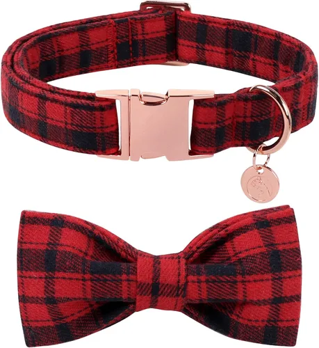 Vista 14 de DOGWONG Collar de otoño para perro con lazo, collar de moño para perro de Acción de Gracias, collar ajustable de algodón de otoño con hoja de arce
