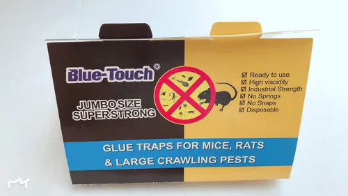 Vista 2 de Blue-Touch - Trampas de pegamento extra grandes para ratas, tableros de pegamento perfumados con mantequilla de maní para ratones, ratas, ratones