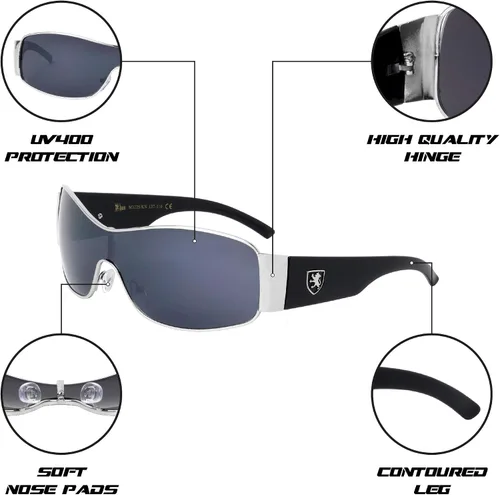 Vista 6 de Khan Fleet - Gafas de sol protectoras de una pieza
