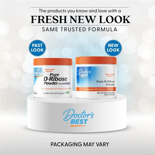 Vista 2 de Doctor's Best Pure D Ribosa - Suplemento en polvo para hombres y mujeres, apoya la producción de energía ATP en corazón y músculo, apoyo de salud