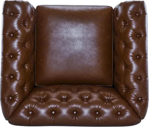 Vista 9 de Christopher Knight Home Oakley Chesterfield - Silla tapizada de piel sintética, sofá giratorio de 360° con botones, sofá de sala de estar, sofá