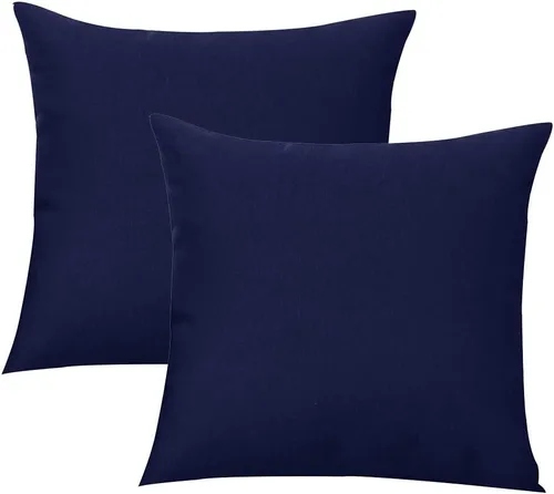 Vista 3 de Augld Paquete de 2 fundas de almohada para exteriores e interiores, impermeables, sólidas, color aguamarina, 18 x 18 pulgadas Aqua