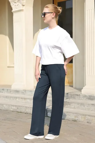 Vista 5 de Bamans Pantalones de vestir para mujer, corte de bota, leggings acampanados de cintura alta, pantalones de trabajo, negocios, oficina, pantalones