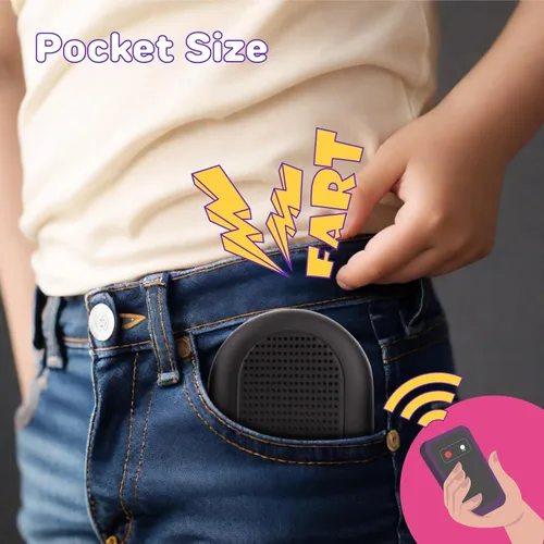 Vista 5 de Pajojoqa Máquina de pedos con control remoto, máquina de pedos para broma, tamaño de bolsillo, día de los inocentes, divertido juguete complicado