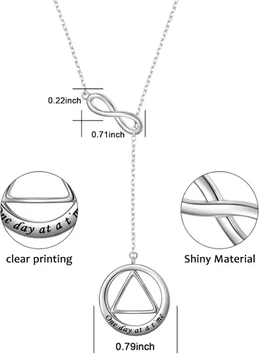 Vista 6 de Collar largo de plata de ley Larait Bar Y Lariat de cadena larga ajustable collar de regalo para ella, 30 pulgadas