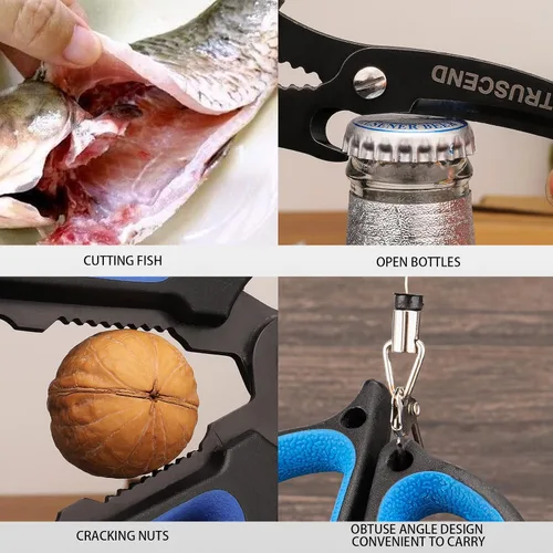 Vista 4 de TRUSCEND Pesca multiusos, cocina resistente para cortar, paquete de 2 unidades de acero inoxidable endurecido que proporcionan una resistencia