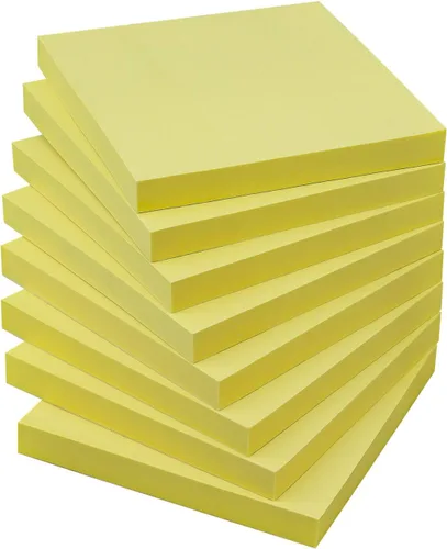 Vista 8 de Notas adhesivas 3x3 pulgadas Notas autoadhesivas de colores brillantes 8 blocs 80 hojas/bloc (Azul)