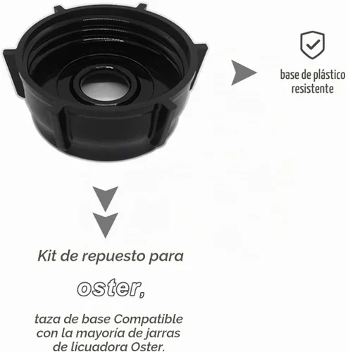 Vista 4 de Paquete de 2 piezas de repuesto para licuadora, tapas de base de tarro compatibles con Aspas para Licuadora Oster Osterizer