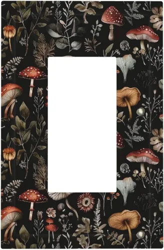 Vista 10 de Cubiertas de Enchufe Dúplex de 1 Gang con Hojas Florales de Eucalipto Azul en Acuarela, Placa Frontal Decorativa para Interruptor de Luz, Placa