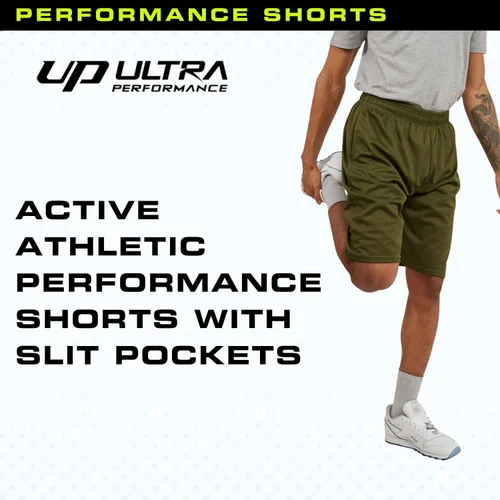 Vista 4 de Ultra Performance Paquete de 5 pantalones cortos para hombre, pantalones cortos atléticos de gimnasio, pantalones cortos de baloncesto para hombres