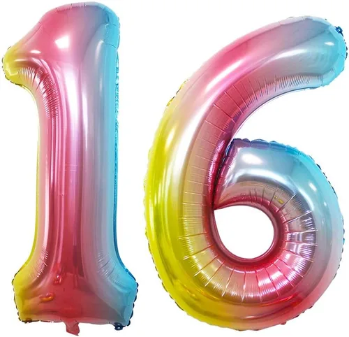 Vista 297 de Goer, conjunto de globos de papel aluminio para decoraciones de cumpleaños, globos de las letras de feliz cumpleaños y de números Oro
