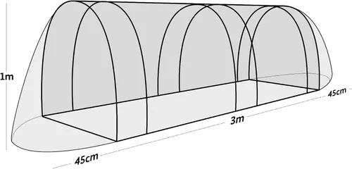 Vista 4 de Invernadero tunel tierra para jardín Haxnicks Easy Poly, Micromalla (Micromesh)