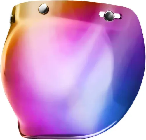 Vista 9 de GDM Casco de moto Bubble Shield 3-Snap Button Flip Up Down Universal (Ámbar degradado)