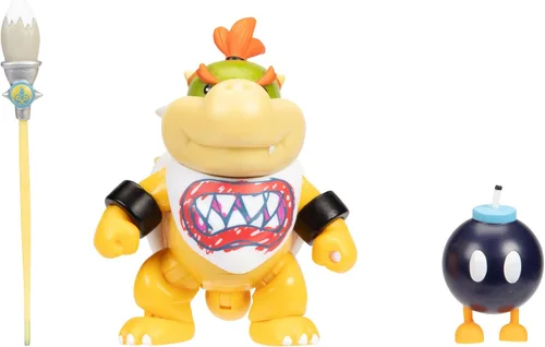 Vista 4 de Nintendo Joojee Super Mario Figura Bowser Jr. con pincel (ex), 3.9 in exclusivo, (13261)