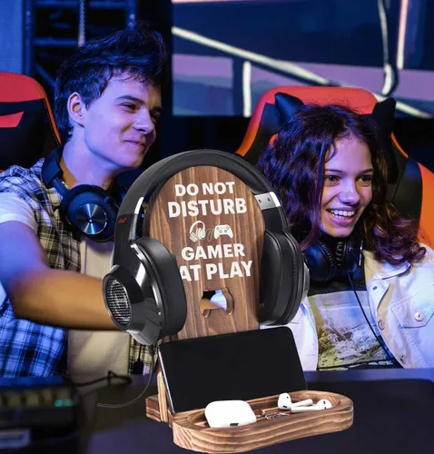 Vista 3 de El mejor regalo para adolescentes, niños y hombres, regalo para adolescentes y niños, soporte de auriculares para juegos, decoración de habitación