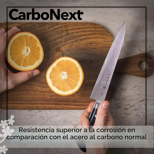 Vista 4 de Kagayaki CarboNext KC-1 - Cuchillo japonés KC-1, 4.9 pulgadas (4.921 in), rendimiento de acero al carbono, más fácil de mantener, fabricado en Japón