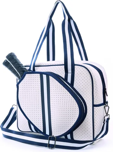 Vista 8 de Lindas Bolsas de Pickleball para Mujeres y Hombres, Bolso Tote de Pickleball para Mujeres, Bandolera de Pickleball para Mujeres