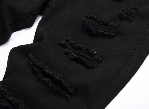 Vista 4 de Liuhond Pantalones de mezclilla lavados rasgados y desgastados para hombre