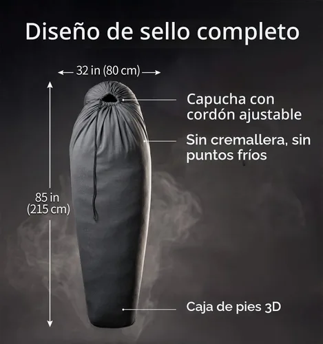 Vista 4 de Litume Fleece Sleeping Bag Liner for Cold Weather, Mummy Sack Adds 27F