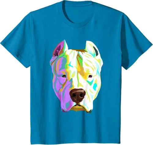 Vista 89 de Colorida camiseta Dogo Argentino, Negro, S