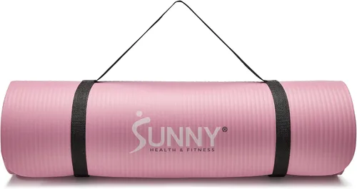 Vista 10 de Sunny Health & Fitness Alfombrilla de yoga antideslizante: duradera, antidesgarros, ligera, soporte acolchado para yoga, pilates, ejercicios