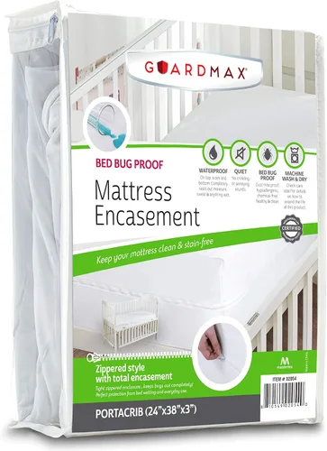 Vista 91 de Protector de colchón Guardmax con cremallera funda contra insectos para cama 100% impermeable suave, hipoalergénico y transpirable