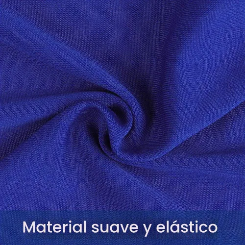 Vista 5 de Bandas elásticas de lentejuelas para silla de hotel, boda, recepción, fiesta, evento, decoración de silla de 4” x 16” Azul real